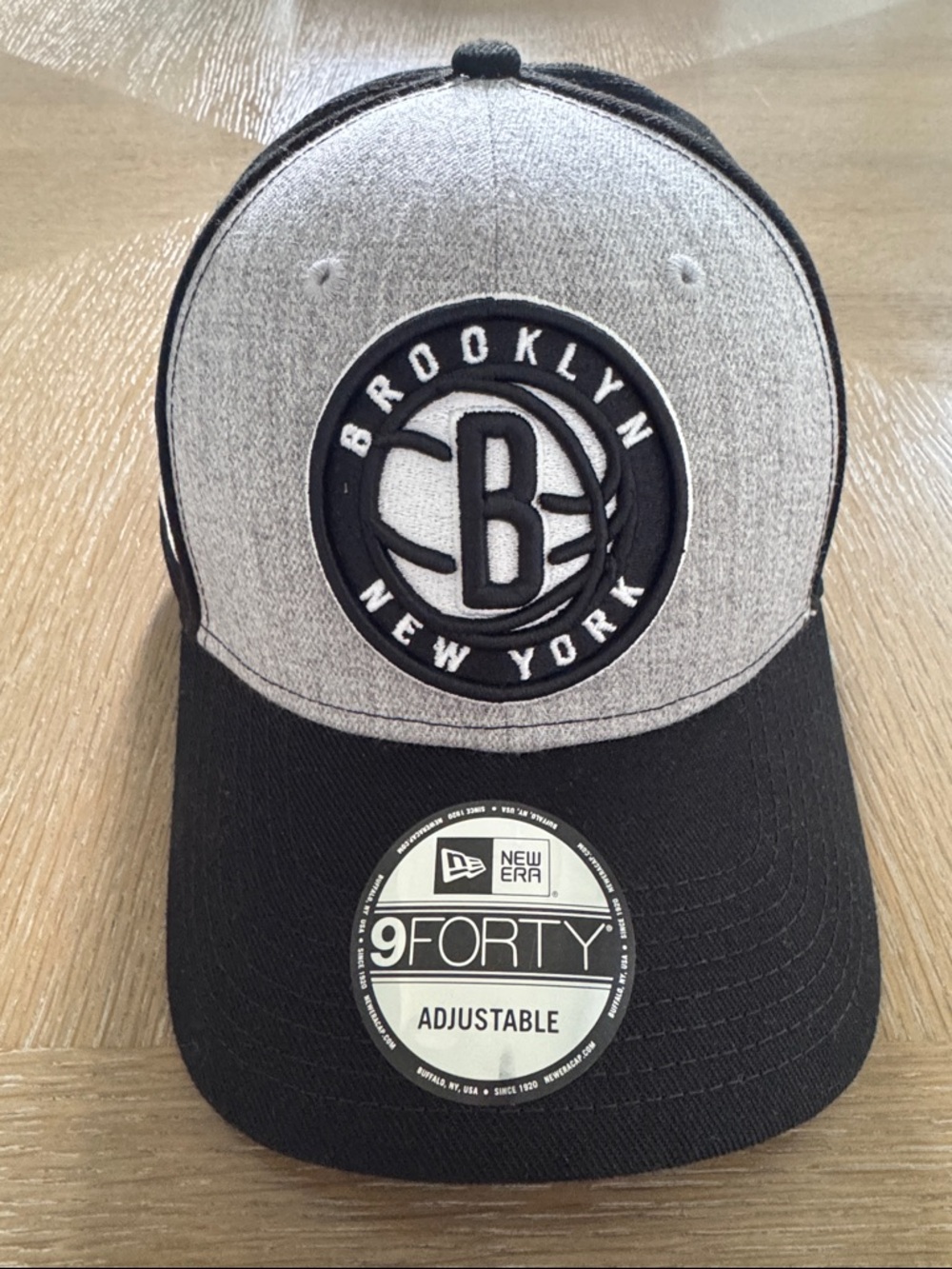 New Era Brooklyn Nets Hat Cap Gray Black New